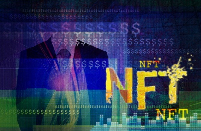 A composite image containing the letters NFT